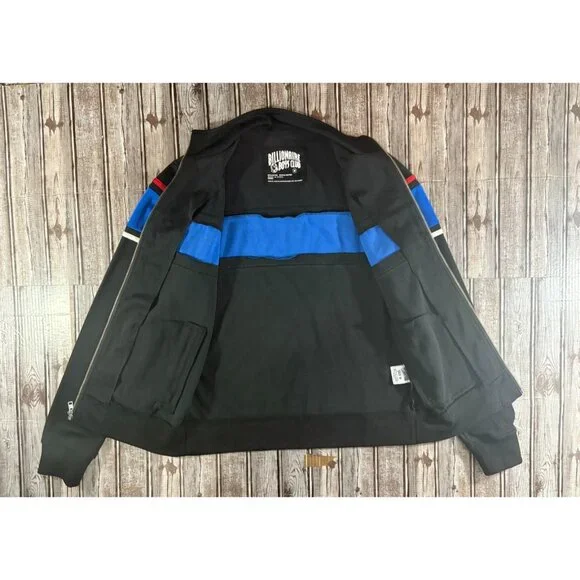 Billionaire Boys Club BBC Striped Helmet Logo Track Jacket Size M color black